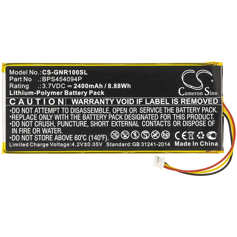 CS 2400mAh  Battery For Geneva BPS454094P WorldRadio