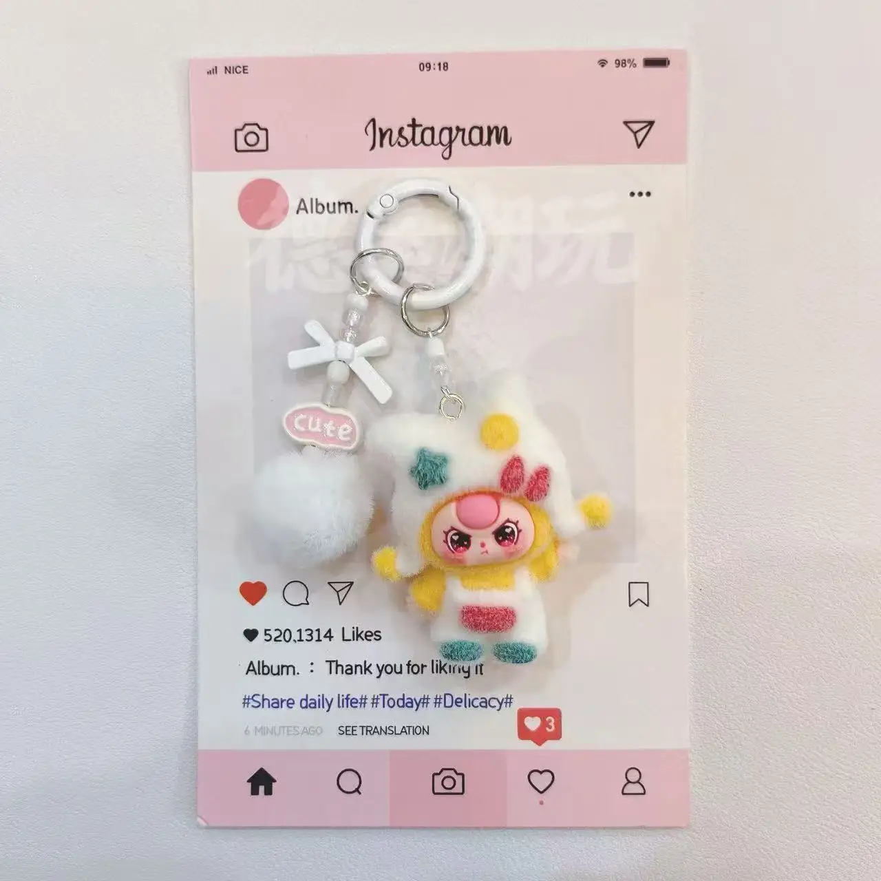 الدوبامين قبعة باردة ثلاثة سنوات الكرتون قلادة حقيبة المفاتيح لطيف دمية فتاة المفاتيح مدرسة ديكور هدية أفضل صديق