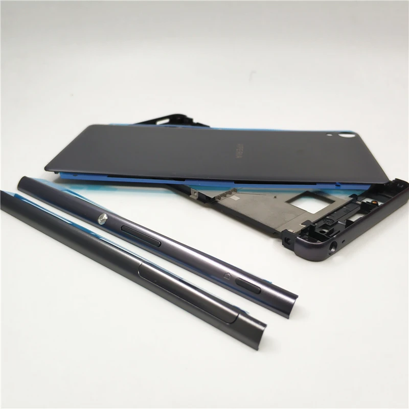 Full Housing Middle Front Frame Bezel For Sony Xperia XA F3111 F3112 F3115 + Side Rail Stripe With Buttons