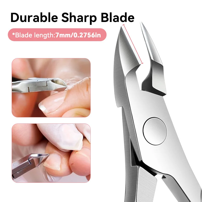 

UR SUGAR Metal Cuticle Nipper Manicure Scissors Stainless Steel Dead Skin Remover Tool Double Fork Spring Trimmer Nail Tools