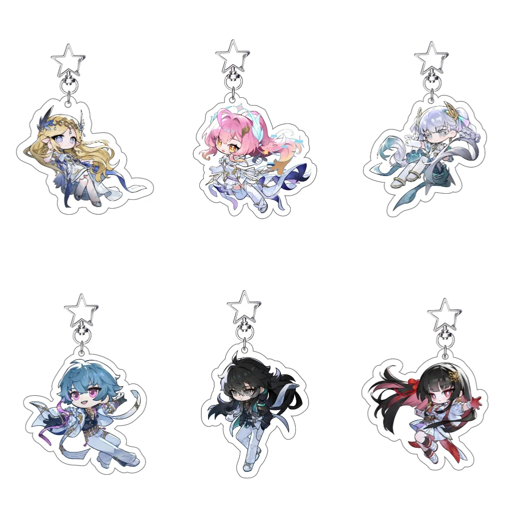 Wuthering Waves Acrylic Keychain Aemeath Lynae Mornye Chisa Q Version Character Pendant Backpack Decor Game Peripheral Fans Gift