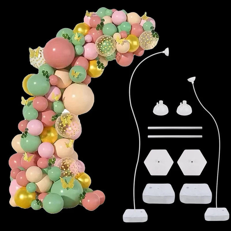 Balloon Arch Kit Free Bending Shape Half Arch Balloon Stand With Base Balloon Column Kit For Wedding Birthday Party Decorations