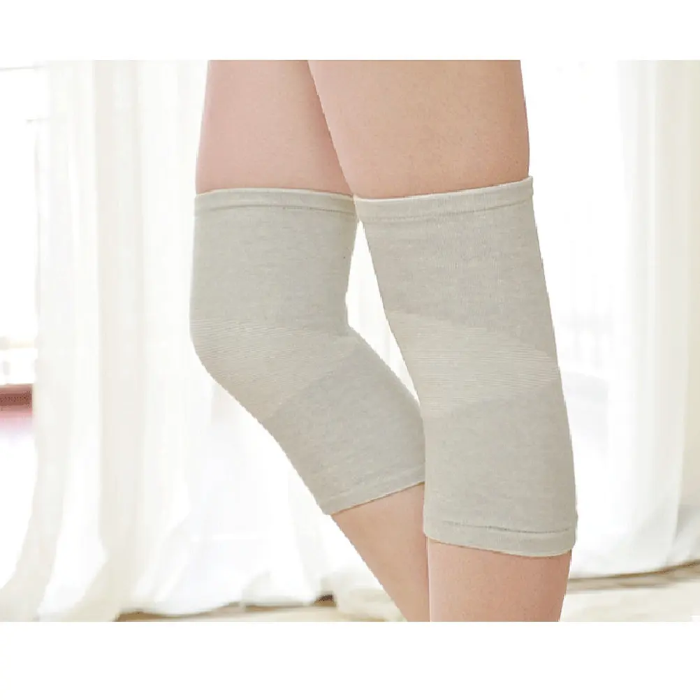 1Pair Breathable Bamboo Fiber Knee Support Elastic Compression Sleeve for Meniscus Tear Surgery Recovery Ligament Stabilizer