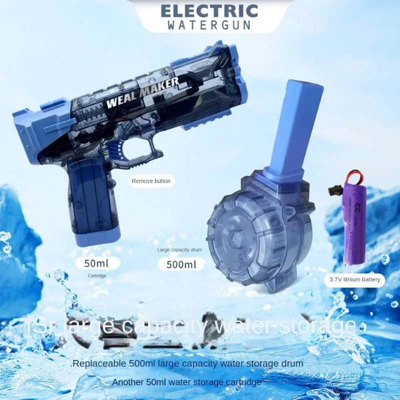 Fullyautomatic Continuous Firing Electric Water GunSummer New Children's Water Gun Large CapacityPool SummerToy ForGiftstoys