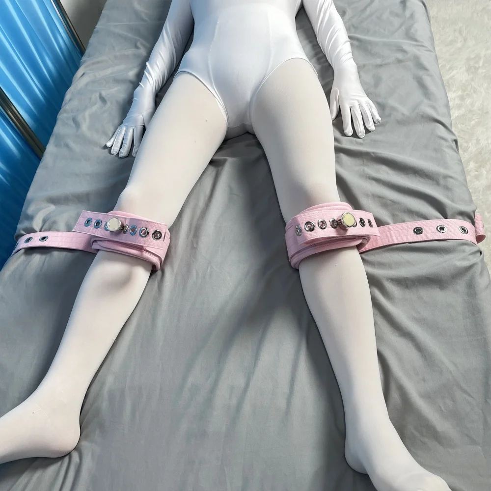 Pink Medical Leg Restraints with Magnetic Lock Soft Cotton Patient Safety Cuffs Quick Release Restraint Straps for Hospital Care