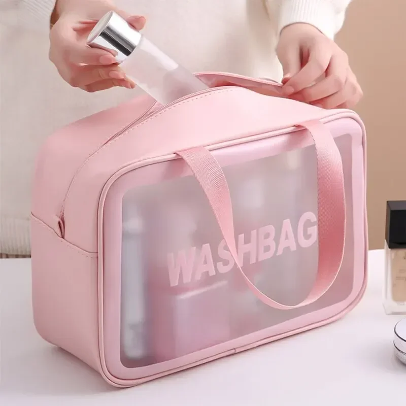 

Women Portable Travel Wash Bag Female Transparent Waterproof Makeup Storage Pouch Large Capacity Cosmetic Organizer Beauty Case