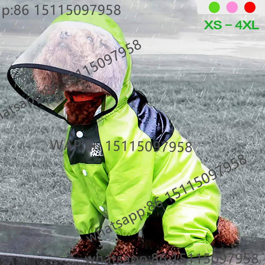 

Плащ для собак, лицо собаки, одежда для домашних животных, комбинезон, водонепроницаемая куртка для собак, водонепроницаемая одежда для собак, пальто для домашних животных