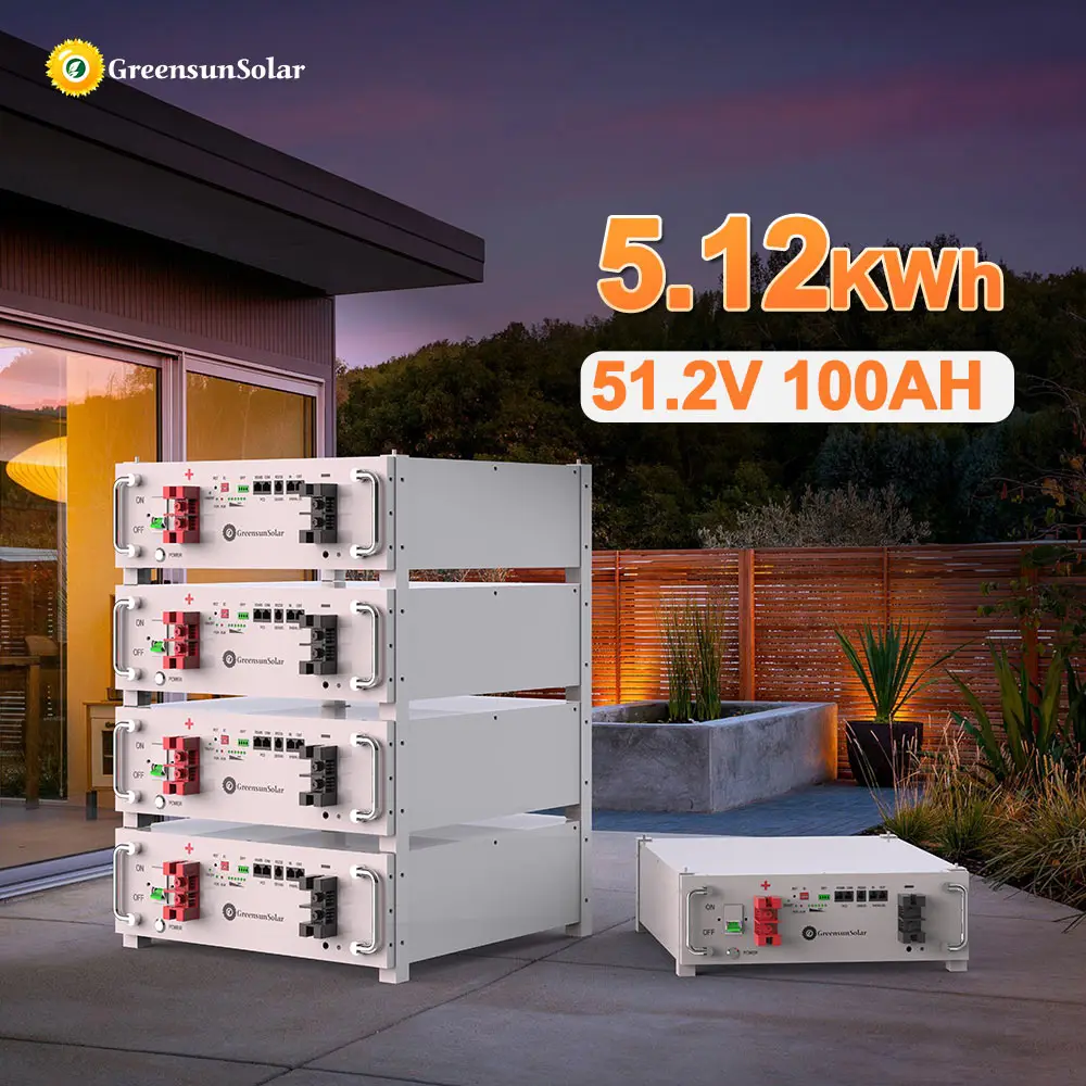 

Greensun 10 Years Warranty Low-Voltage Rack-Mounted Lithium Battery 10KWh 16S Lithium Ion Battery 51.2V 100Ah 200Ah 300Ah