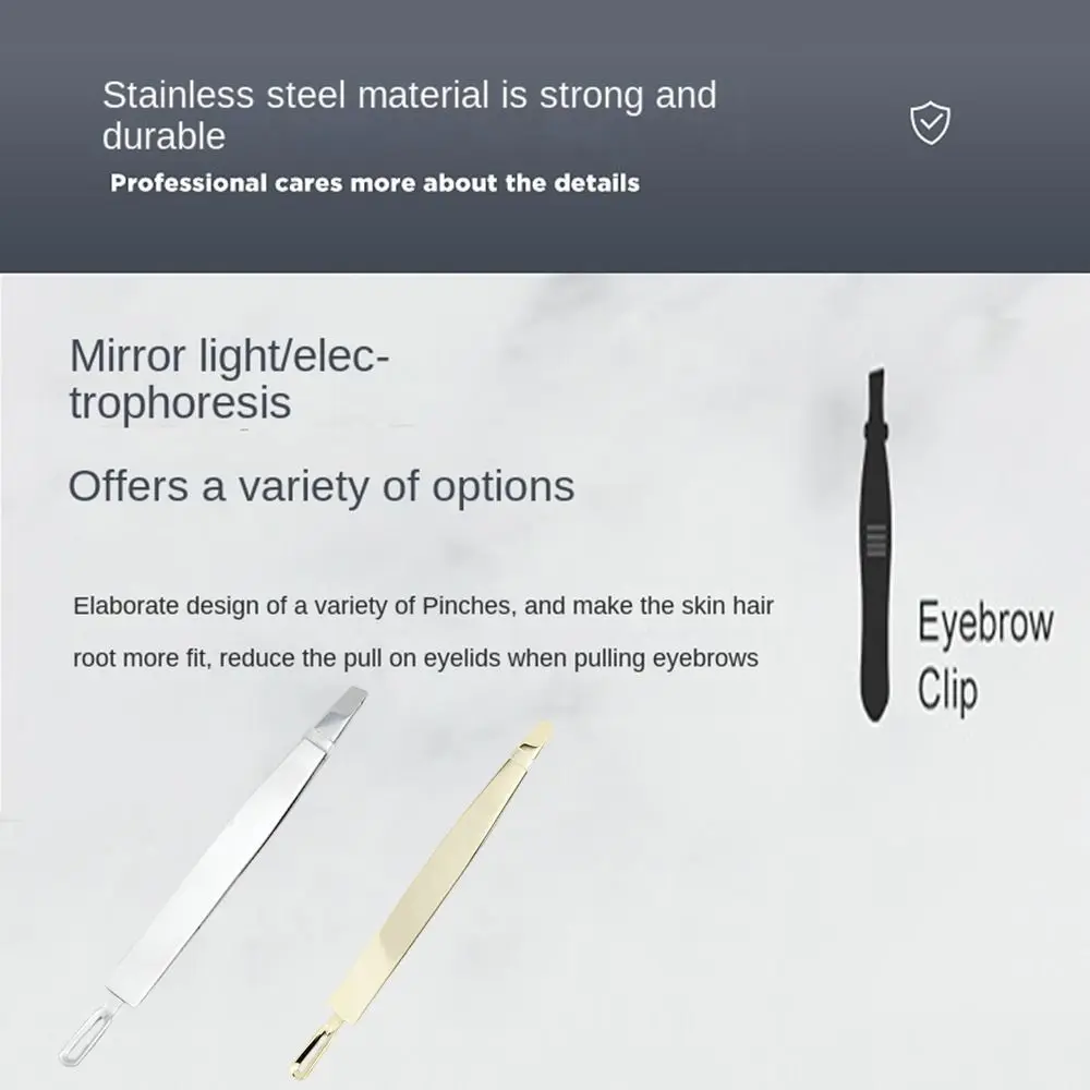 Acne Treatment Hair Pluckers Double Side Slant Eyebrow Tweezers Eyebrow Clip Ultra-thin Stainless Eyelash Tweezers