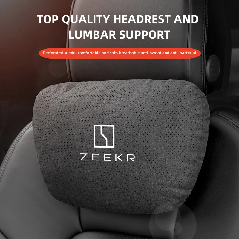 For ZEEKR X 001 007 009 MIX Car Headrest Neck Support Seat Lumbar Cushion Breathable Soft Neck Pillow Waist pad Auto Accessories