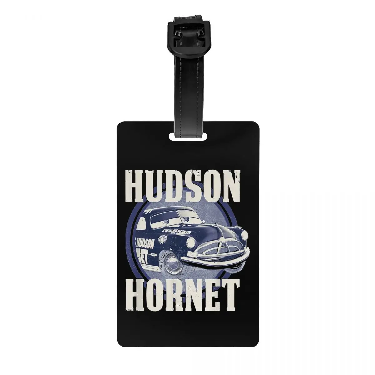 Hudson Hornet-Porte-étiquette de bagage pour femme, porte-étiquette McQueen, adresse d'identification de bagage de voiture, cadeau d'étiquette de bagage, pluie de voyage