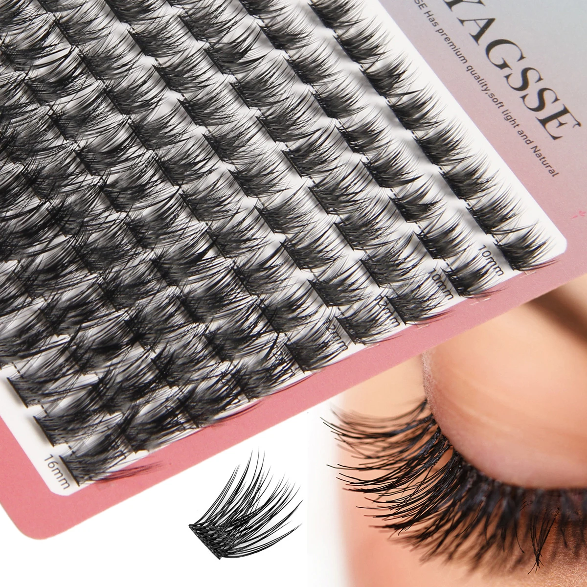 Cluster Lashes 72 Individual Lashes Clusters Eyelash Extensions False Eyelashes DIY Wispy Fluffy Lash Extension Mix 10-16mm