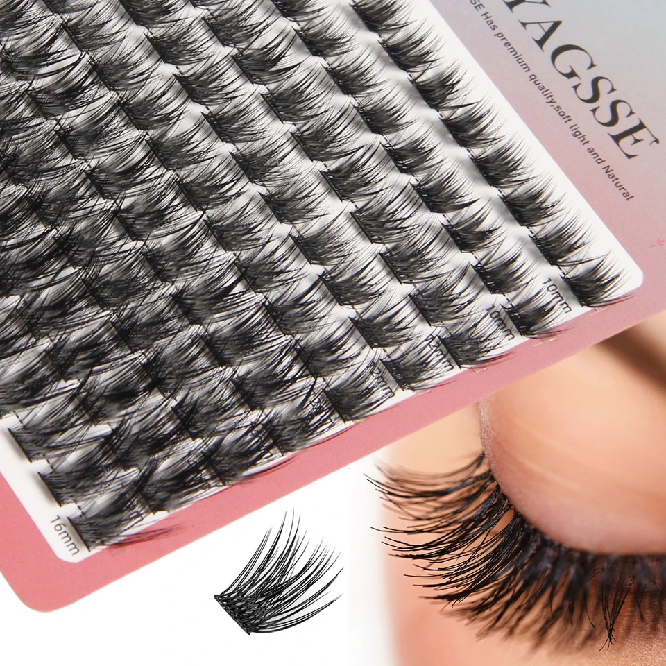 Racimos de pestañas individuales, 72 piezas, extensiones de pestañas postizas DIY, esponjosas, mezcla de 10-16mm 4