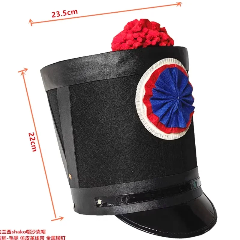 

18th Century light cavalry hat replica French high top Prussian Schalke hat