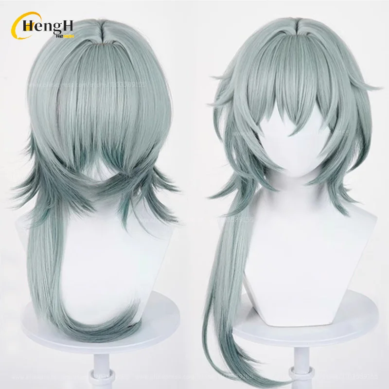 New! Game HSR Anaxagoras Synthetic Hair Unisex 65cm Mixed Colors Cosplay Anime Wig Anaxa Heat Resistant Hair Party Wigs +Wig Cap
