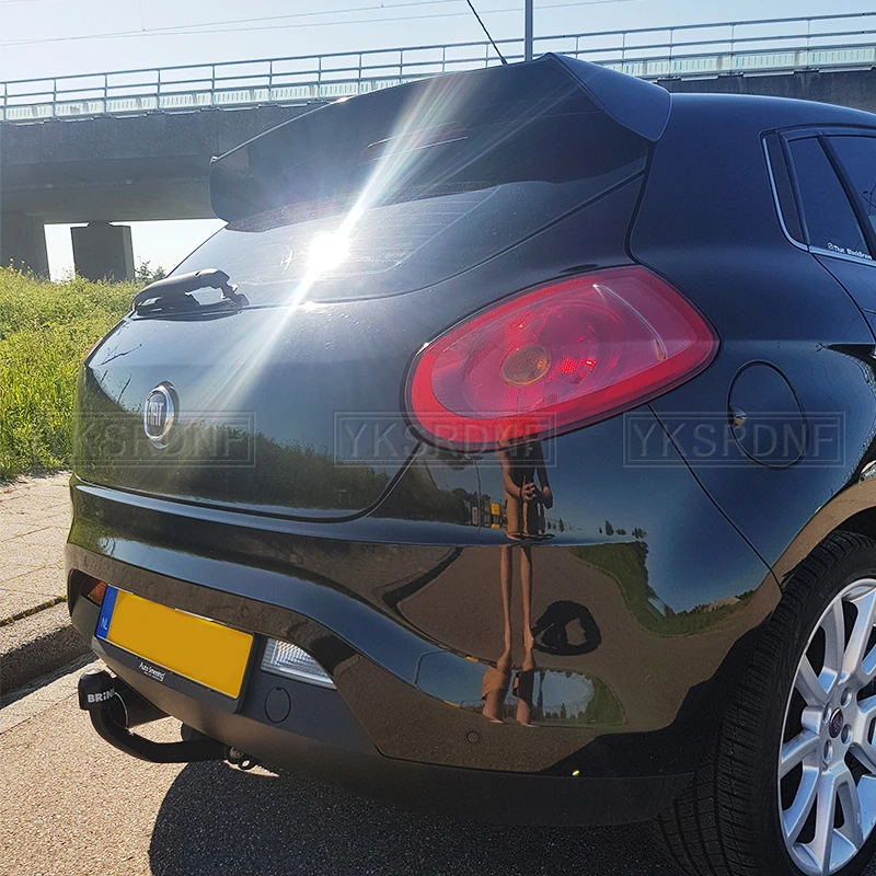 For FIAT BRAVO Spoiler 2006 to 2016 high quality carbon fiber glossy black DIY color Spoiler BRAVO II Spoilers