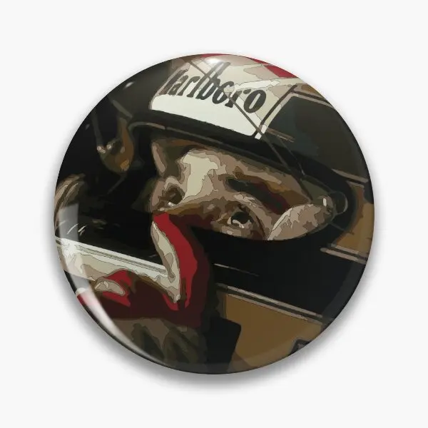 Ayrton Senna 12 A Legend  Soft Button Pin Collar Jewelry Clothes Fashion Badge Decor Cute Gift Metal Lover Creative Women Hat