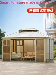 Outdoor sunshine room, courtyard, sunshade, garden, balcony, villa, outdoor corner pavilion, aluminum alloy pavilion, waterproof