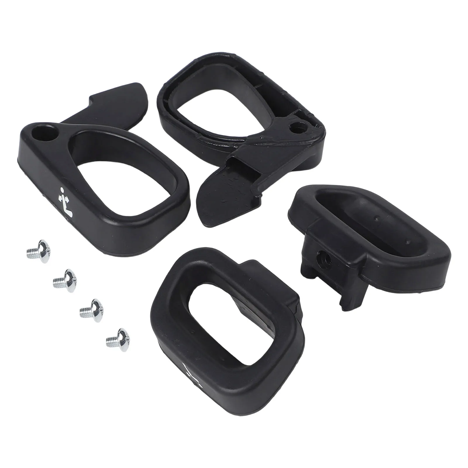 Black Seat Recliner Handle for Easy Installation Kit Plastic Material 4 Piece Set Adjuster Handle Parts Automotive Accessories
