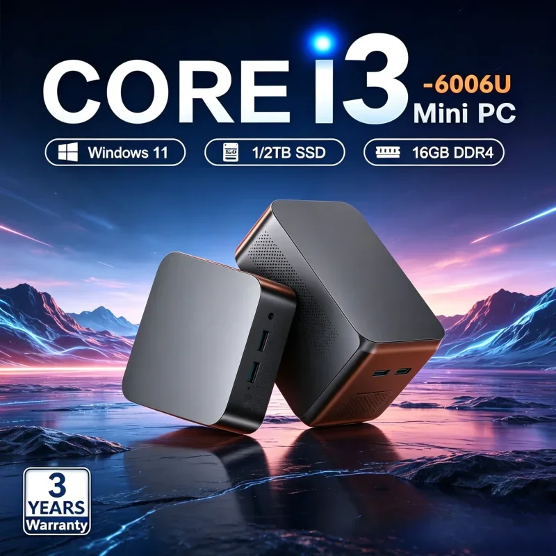 

Halcyon Practical MINI PC Windows 11 Pro Core I3 6006U 32GB RAM 1TB 2TB SSD WIFI 6 BT5.2 4K HD Smooth Hobby Workplace