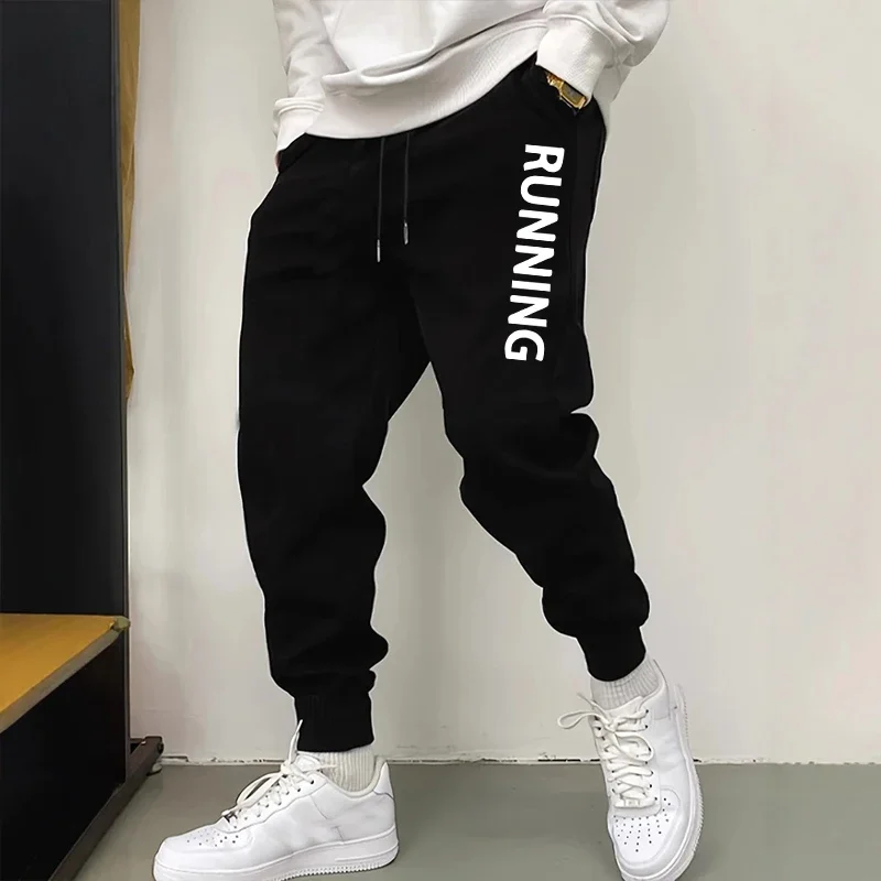 الخريف فضفاض أزياء الرجال السراويل الشتاء ملابس للرجال اليومية الرياضة الركض اللياقة البدنية الجري Harajuku طباعة الشارع الشهير Sweatpants #1