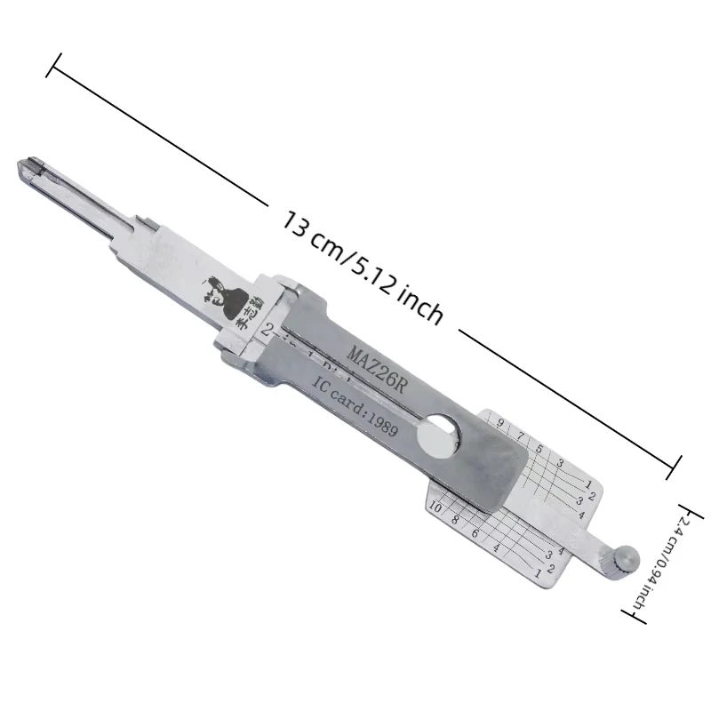 Original Lishi MAZ26R 2-in-1 Schlosserwerkzeug Schlossöffner & Decoder Flachfräser für Mazda-Modelle – Detail 5