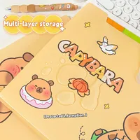 A4 Large Capacity Accordion Bag Data Classification Folder Kawaii Student  School Test Paper Storage Book School Stationery