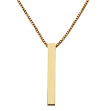 Simple Blank Wishing Bar Pendant for Women Men Vertical Cuboid Stick Stainless Steel Gift for Party Wholesale Neck Jewelry