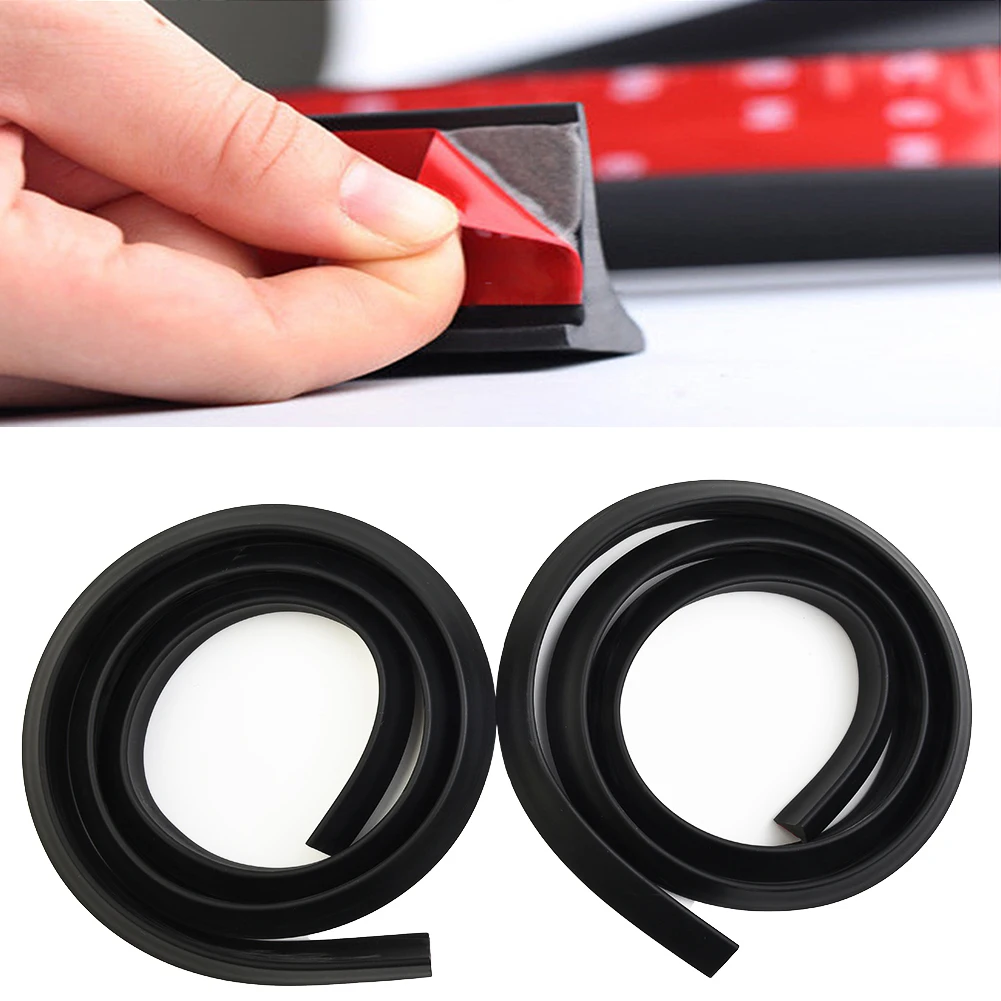 Fender Car Wheel Eyebrow Strip Flares Interior Moulding Protector Rubber 2Pcs Replacement Accessory Black Decor