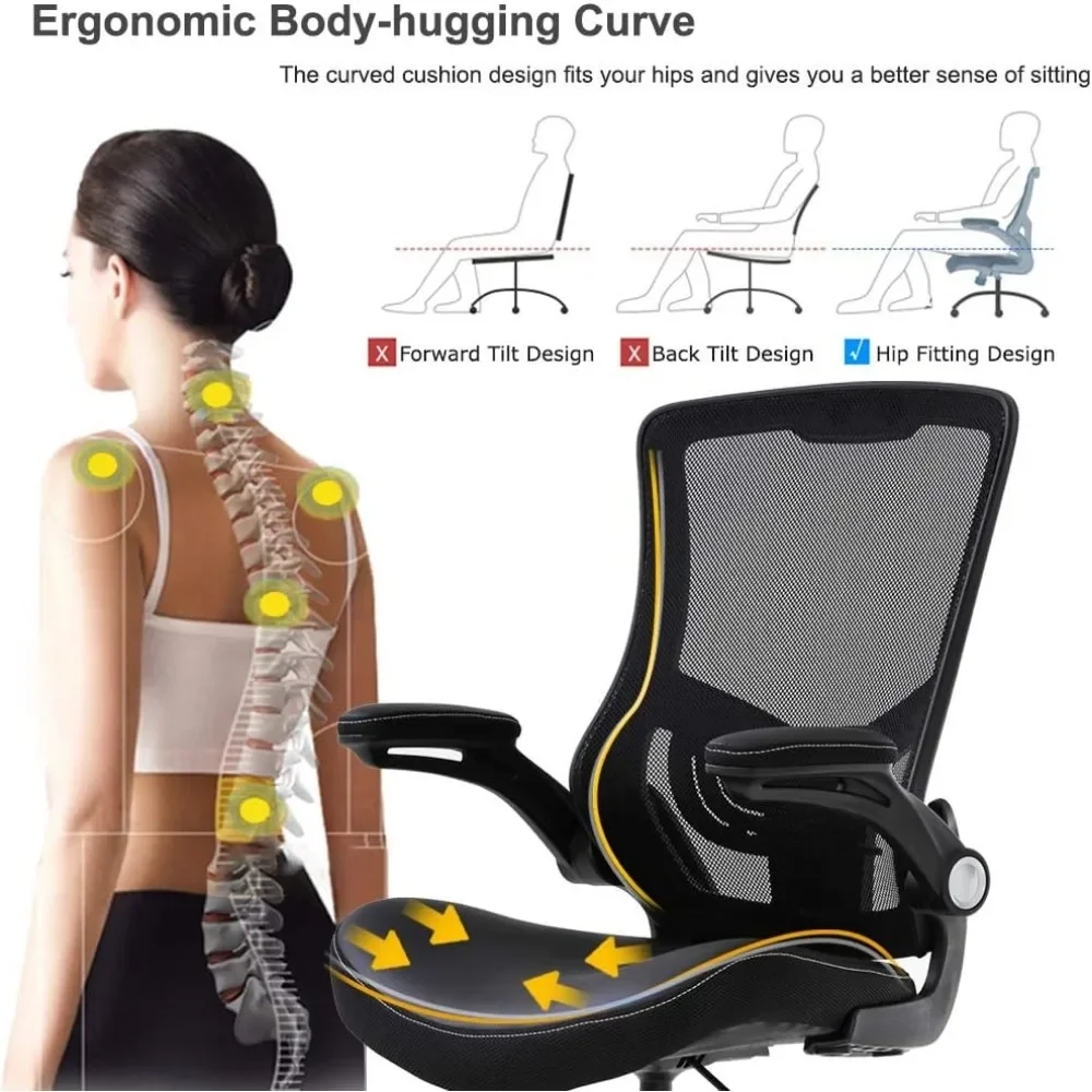 Stuhl Ergonomischer hoher Bürostuhl Stehender Schreibtischstuhl mit hochklappbaren Armlehnen Fußstütze Rückenstütze Höhenverstellbar Mesh