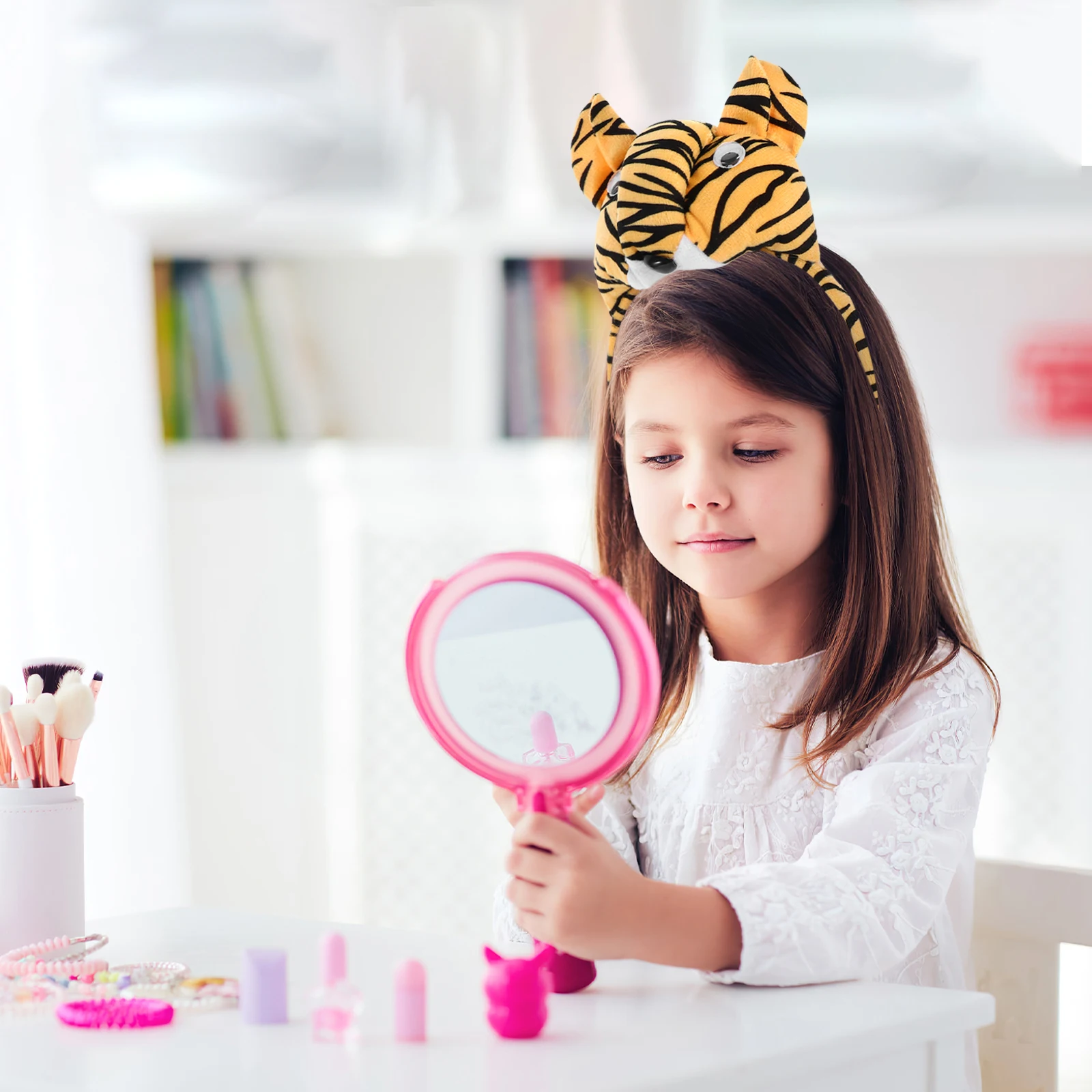 Tiger Headband Animal Ears Jungle Headbands Cute Costume Accessories Halloween Tiger Ears Headband Birthday Party Stage