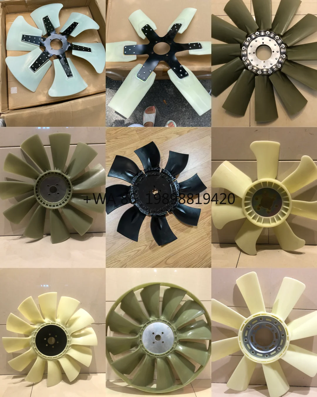 

ZAX200-3 ZAX210-3 Двигатель 4Hk1 8-980185070-0 12 лопастей вентилятора 89801850700 для