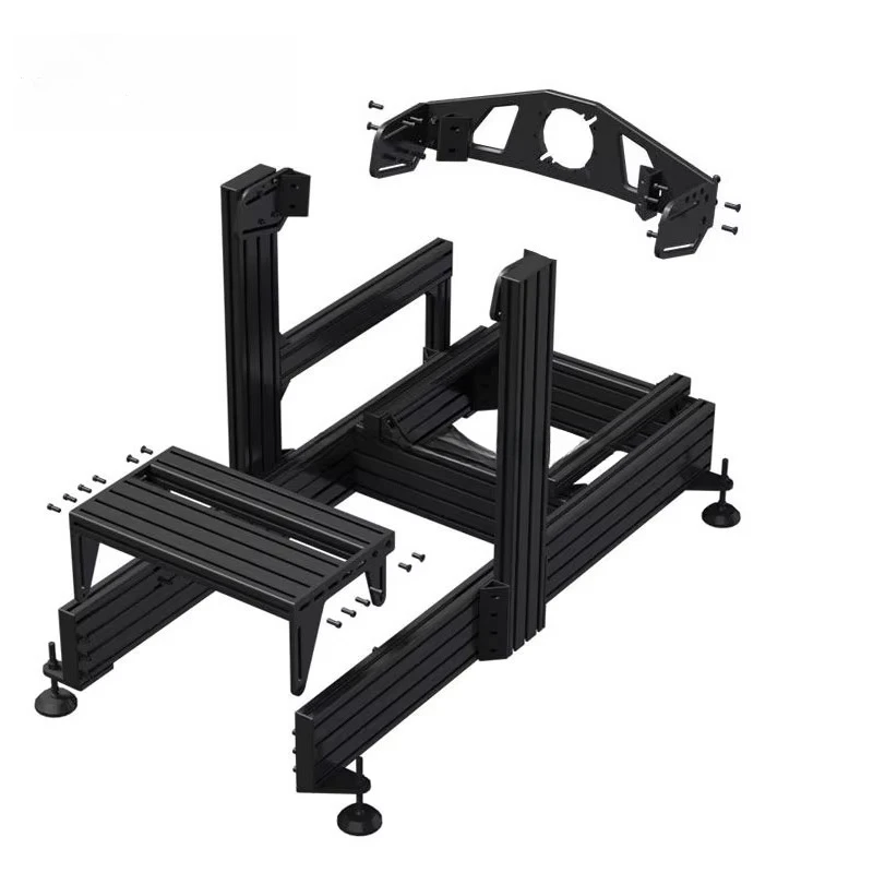 Movable foldable simulation racing seat, 4040 aluminum profile for driving, complete seat set,