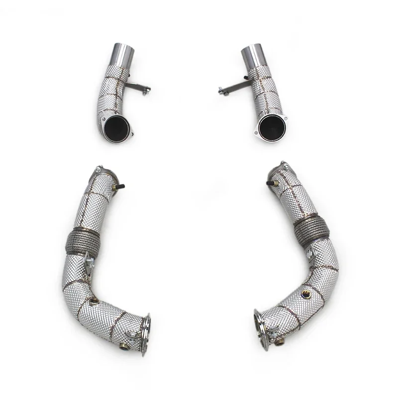 OEM Straight Downpipe For BMW M8 F91/F92/F93 4.4TT 2019-2024 Downpipe With Heat Shield Stainless Steel Exhaust Pipe System