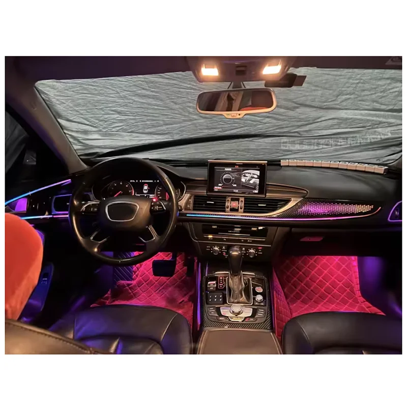 Ambient Light Kit For Audi A6/A6L 2012-2018 Interior LED 64 Color Symphony Dynamic Atmosphere Lamp APP Control