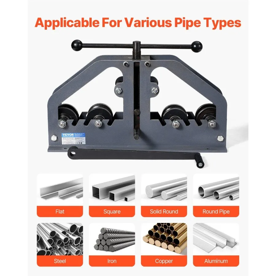 Dobrador de rolo de tubo Max 11 2 Dobrador de rolo de tubo manual com 6 matrizes