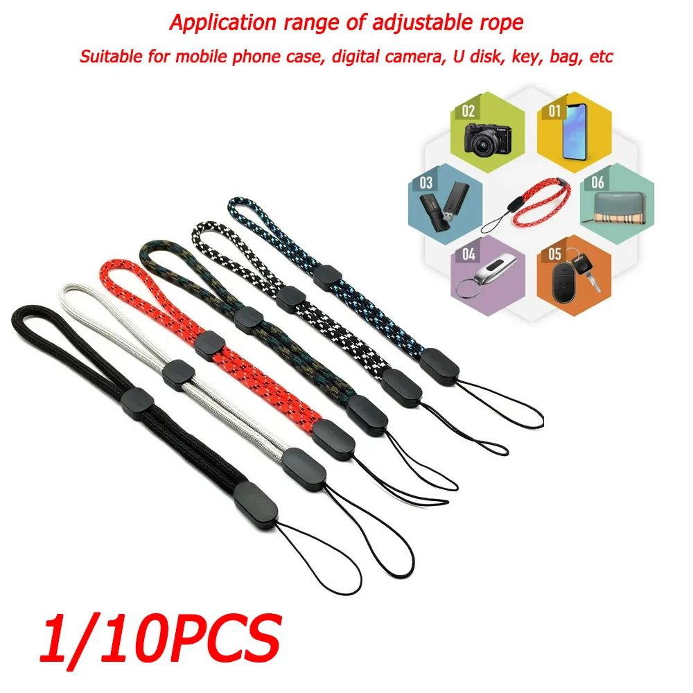 

1/10 шт. ремни для мобильного телефона, регулируемый ремешок на запястье, ремешок для телефона IPhone, USB-накопители, ключи, удостоверение личности, ремешок с защитой от потери