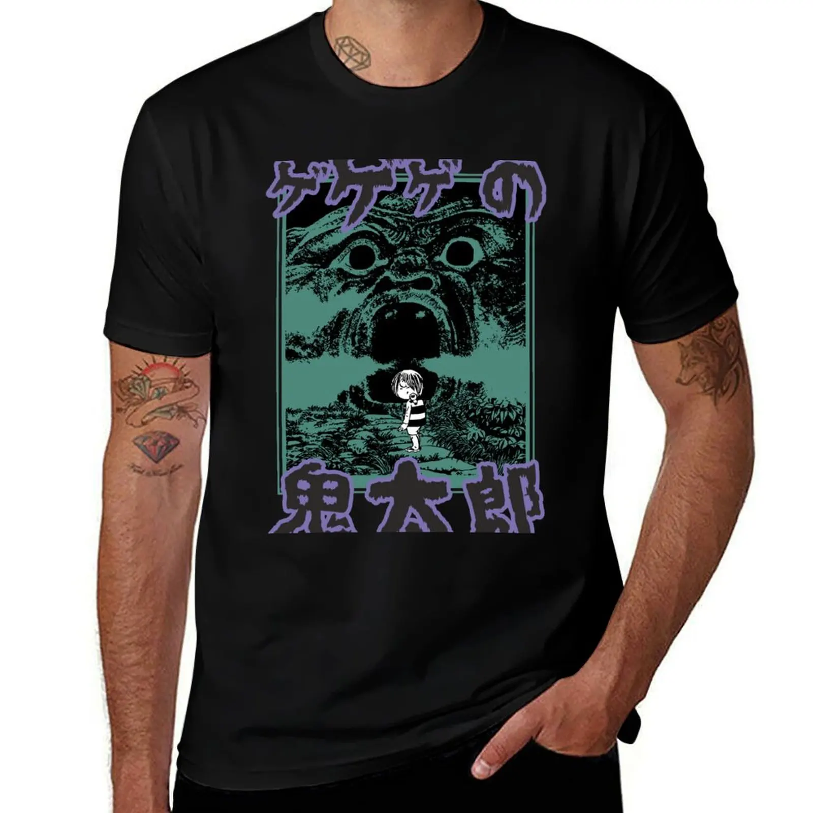 

Футболка KITARO, забавные футболки, темный юмор, футболка с аниме