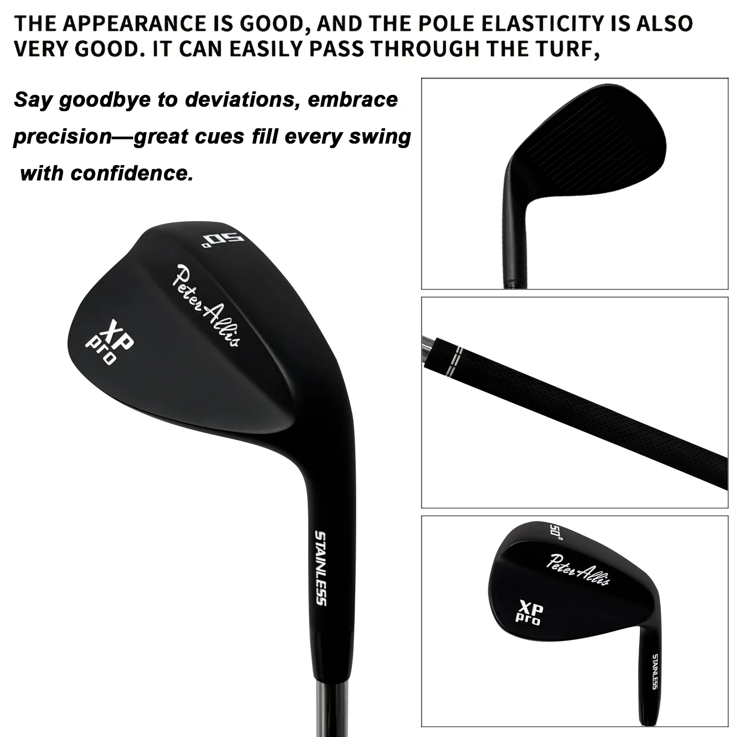 Peter Allis XP Pro Golf Clubs for Men Right Handed Golf Club Sand Pole Stainless Steel Irons Wedges 50-60 Degree Golf Supplies