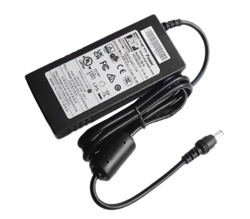 Power Adapter 12V 5.42A, Barrel 5.5/2.5mm, IEC C14, VEC65US12