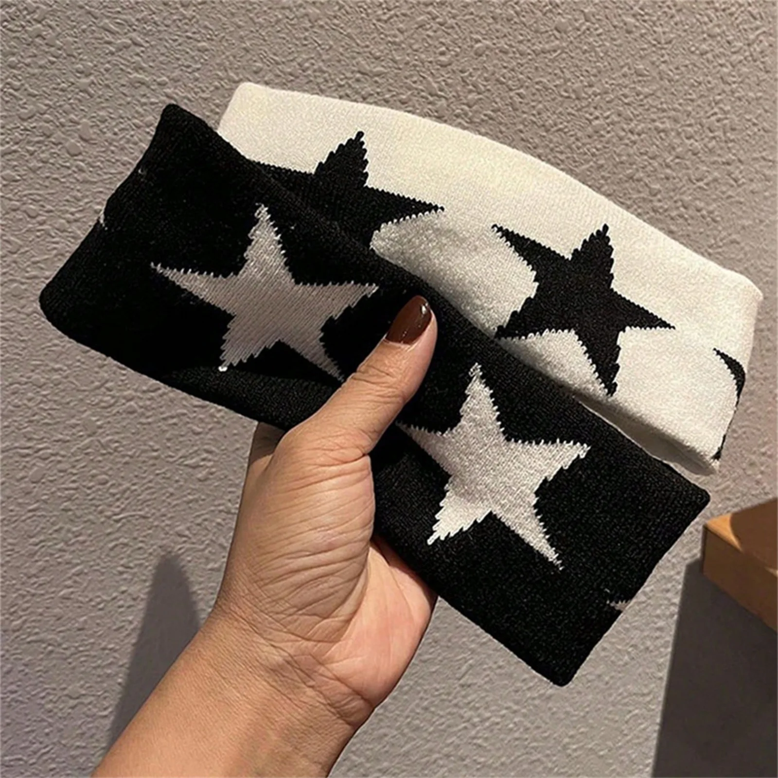 Personality star moon hair band, popular beauty butterfly bow embroidery running yoga sports headband
