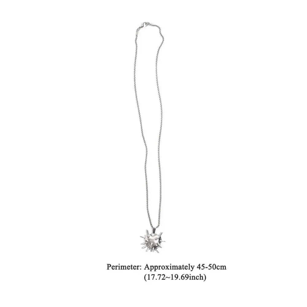 4PCS Gothic Style Thorn Love Necklace Set Personality Deep Brown Cross Necklace Set Halloween Punk Style Crucifix Pendant Chain