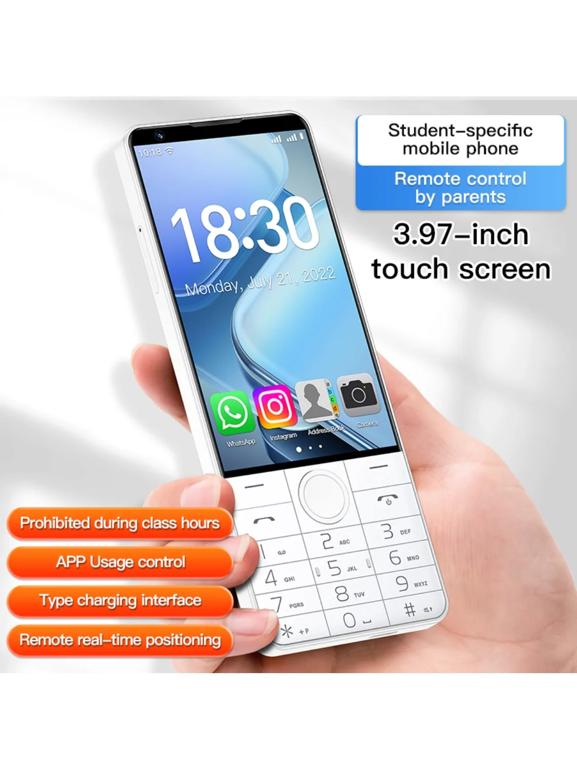 DOOV R70 Pro 4G Klawiatura Dotykowa Smartfony Google 4-calowy Ekran IPS 6GB+128GB Android14 16MP 2600mAh Whatsapp Wielojęzyczny Telefon Komórkowy — zdjęcie produktu 7