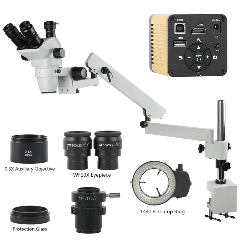 Sprzęt dentystyczny 3.35X-45X Simul Focal Parfocal Trinocular Stereo Microscope 40MP 4K UHD HDMI Kamera USB do chirurgii endodontycznej