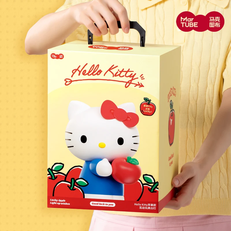 Martube Sanrio Hellokitty Pingu Lampu Meja Seri Hellokitty Lampu Tidur Kamar Ornamen Asrama Periferal Anime Hadiah Natal