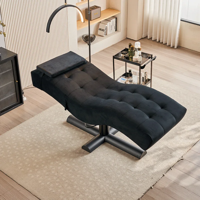 New Design Beauty Salon Furniture Leather Eyelash Facial Spa Bed Adjustable Height Salon Massage For Sale