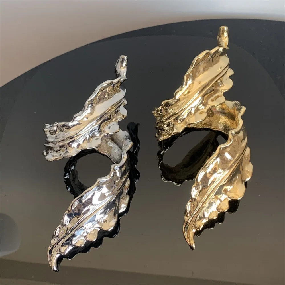 Fashion Hip-hop Leaf Alloy Bracelet Chunky Bohemian Hip Hop Bracelet Punk Exaggerated Exaggerated Metal Handwork