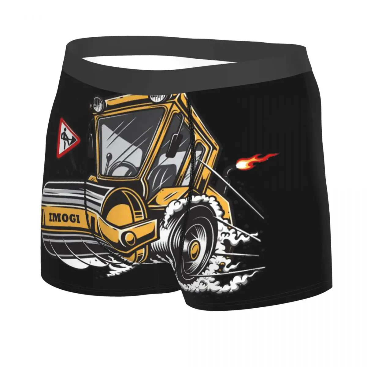 Of Steamroller With Smoke Under Heavy Equipment Man's Boxer Briefs Breathable Underwear Top Quality Print Shorts Birthday Gifts