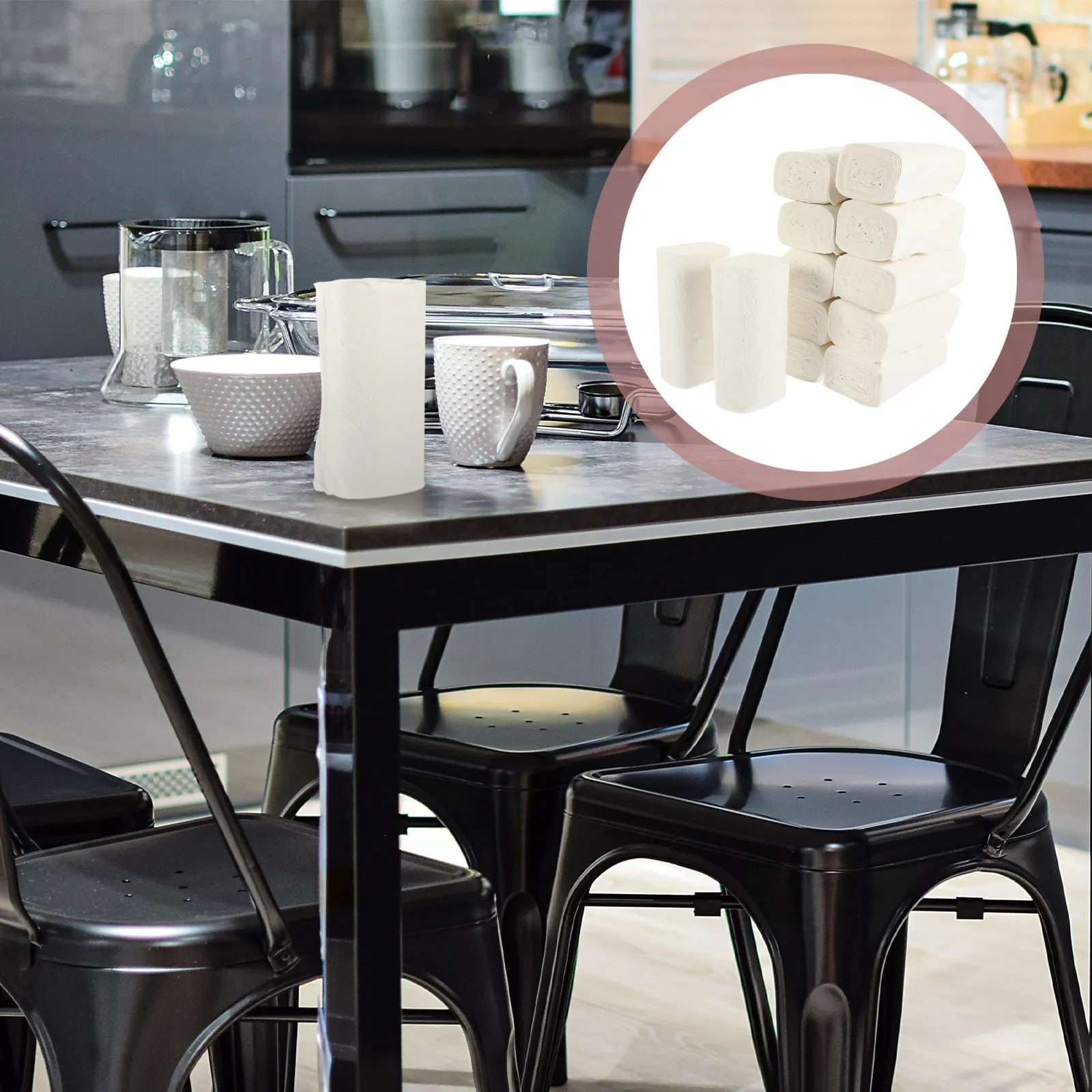 

12 рулонов безсердечникового туалетного бумаги, 5-слойная, мягкая, прочная, из чистой древесной целлюлозы, с высокой впитываемостью, для ежедневного использования.