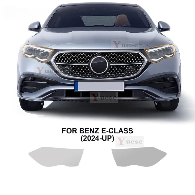

For Mercedes Benz E Class W214 2024 2025 2 Pcs Car Headlight Protective Film Transparent Smoked Black TPU Sticker